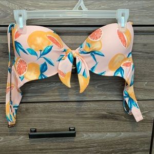 Lemon Print Bikini Top